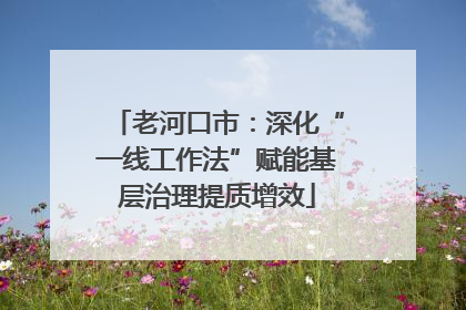 老河口市：深化“一线工作法”赋能基层治理提质增效