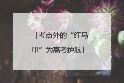 考点外的“红马甲”为高考护航