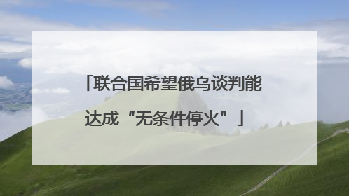 联合国希望俄乌谈判能达成“无条件停火”