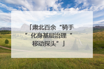 肃北百余“骑手”化身基层治理“移动探头”