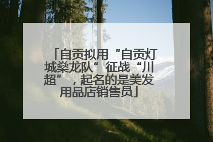 自贡拟用“自贡灯城燊龙队”征战“川超”，起名的是美发用品店销售员