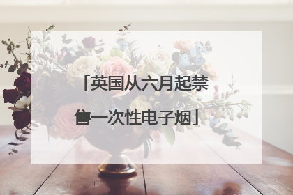 英国从六月起禁售一次性电子烟