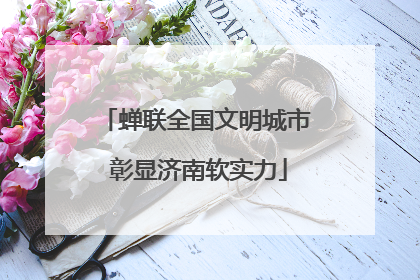 蝉联全国文明城市 彰显济南软实力