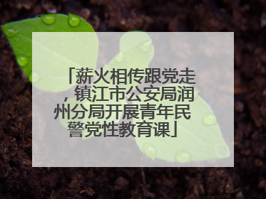 薪火相传跟党走，镇江市公安局润州分局开展青年民警党性教育课