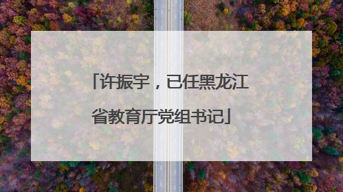 许振宇，已任黑龙江省教育厅党组书记