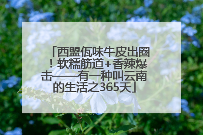 西盟佤味牛皮出圈！软糯筋道+香辣爆击——有一种叫云南的生活之365天