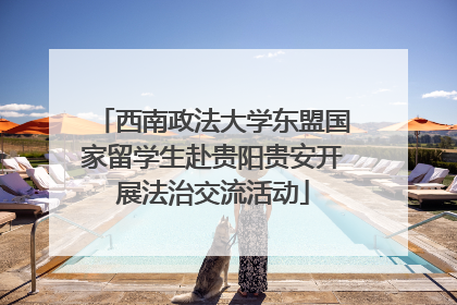 西南政法大学东盟国家留学生赴贵阳贵安开展法治交流活动