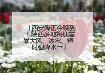 西安降雨今晚到！陕西多地将迎雷暴大风、冰雹、短时强降水→