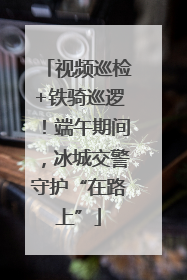 视频巡检+铁骑巡逻！端午期间，冰城交警守护“在路上”