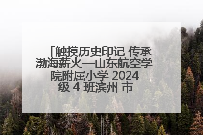 触摸历史印记 传承渤海薪火—山东航空学院附属小学 2024 级 4 班滨州 市档案馆研学实践活动
