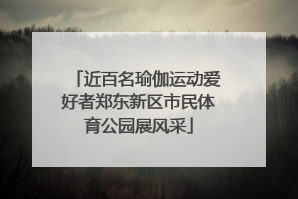 近百名瑜伽运动爱好者郑东新区市民体育公园展风采