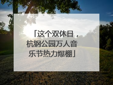 这个双休日，杭钢公园万人音乐节热力爆棚