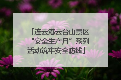 连云港云台山景区“安全生产月”系列活动筑牢安全防线
