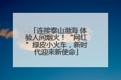 连接泰山渤海 体验人间烟火！“网红”绿皮小火车，新时代迎来新使命