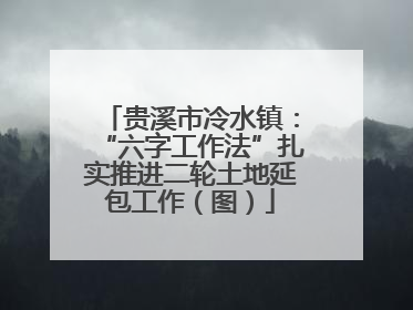 贵溪市冷水镇：“六字工作法”扎实推进二轮土地延包工作（图）