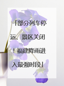 部分列车停运、景区关闭！福建降雨进入最强时段