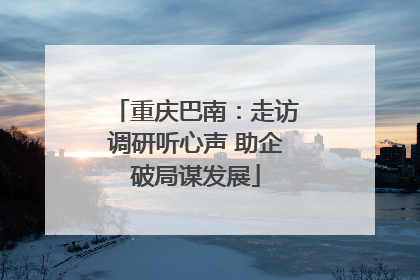 重庆巴南：走访调研听心声 助企破局谋发展