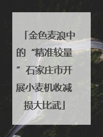 金色麦浪中的“精准较量”石家庄市开展小麦机收减损大比武