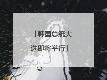 韩国总统大选即将举行