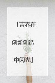 青春在创新创造中闪光