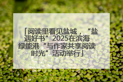 阅读里看见盐城，“盐遇好书”2025在滨海绿能港“与作家共享阅读时光”活动举行