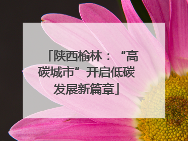 陕西榆林：“高碳城市”开启低碳发展新篇章