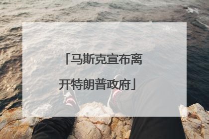 马斯克宣布离开特朗普政府