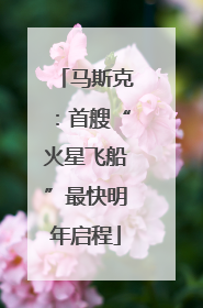 马斯克：首艘“火星飞船”最快明年启程