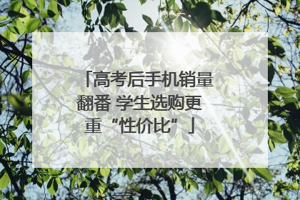 高考后手机销量翻番 学生选购更重“性价比”