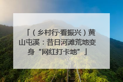 （乡村行·看振兴）黄山屯溪：昔日河滩荒地变身“网红打卡地”