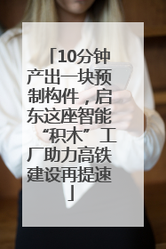 10分钟产出一块预制构件，启东这座智能“积木”工厂助力高铁建设再提速