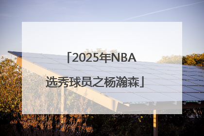 2025年NBA选秀球员之杨瀚森