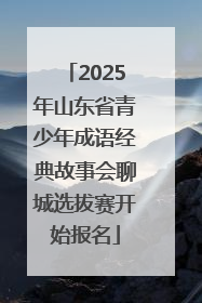 2025年山东省青少年成语经典故事会聊城选拔赛开始报名