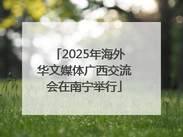 2025年海外华文媒体广西交流会在南宁举行