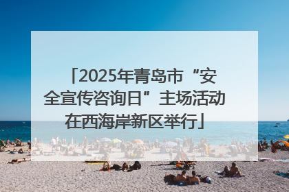 2025年青岛市“安全宣传咨询日”主场活动在西海岸新区举行
