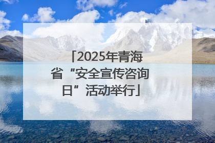 2025年青海省“安全宣传咨询日”活动举行
