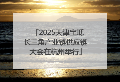 2025天津宝坻长三角产业链供应链大会在杭州举行