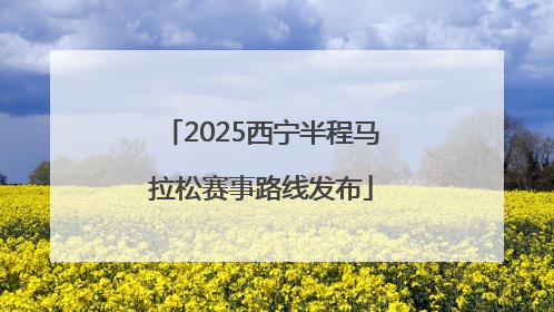 2025西宁半程马拉松赛事路线发布