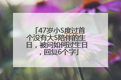 47岁小S度过首个没有大S陪伴的生日，被问如何过生日，回复6个字