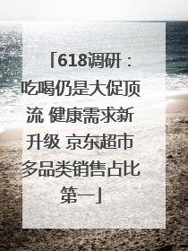 618调研：吃喝仍是大促顶流 健康需求新升级 京东超市多品类销售占比第一