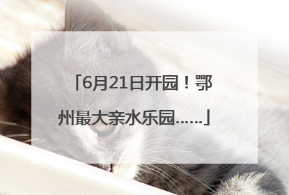 6月21日开园！鄂州最大亲水乐园……