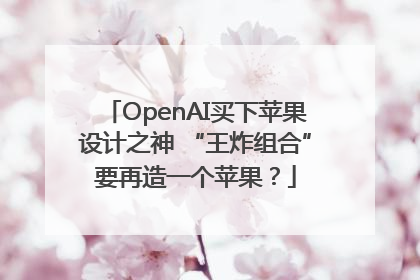 OpenAI买下苹果设计之神 “王炸组合”要再造一个苹果？