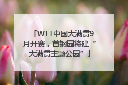 WTT中国大满贯9月开赛，首钢园将建“大满贯主题公园”